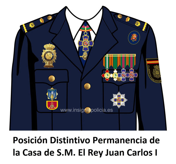 Distintivo permanencia Casa Real S.M. El Rey Juan Carlos I