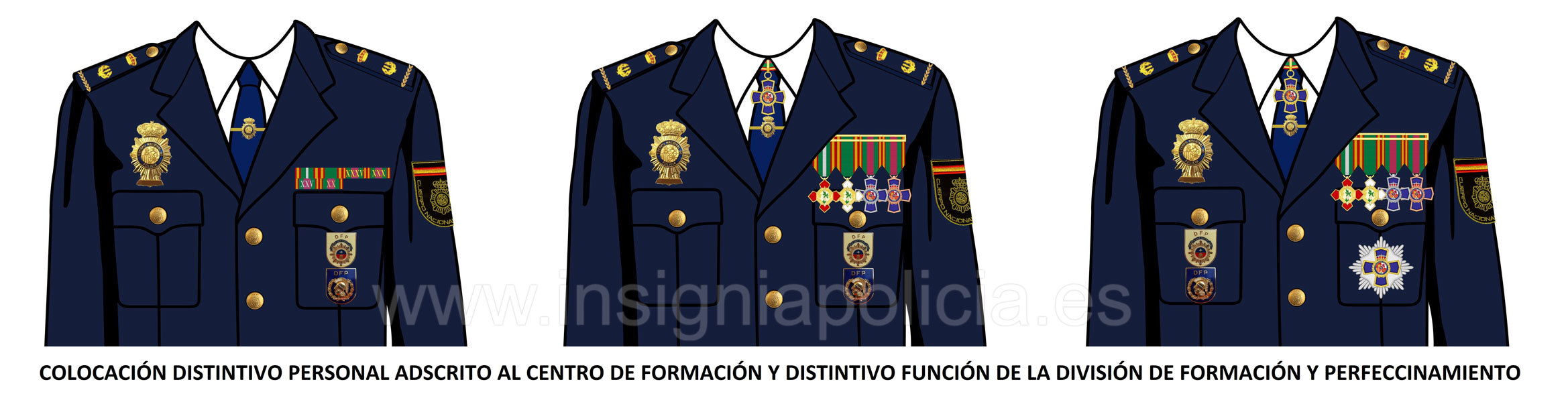 Copa DFP Pasadores Medallas cálidad web www.insigniapolicia.es