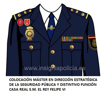 Colocación Máster en dirección estratégica de la seguridad pública y Distintivo Función Casa Real