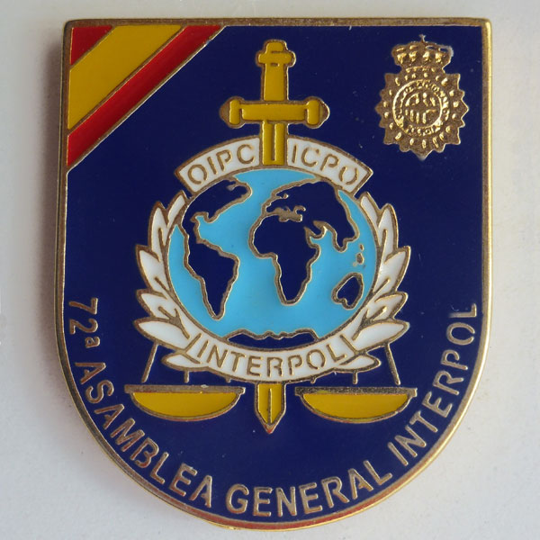 Distintivo 72ª Asamblea General de Interpol - Beniform 2003 Distintivo 72ª Asamblea General de Interpol - Beniform 2003