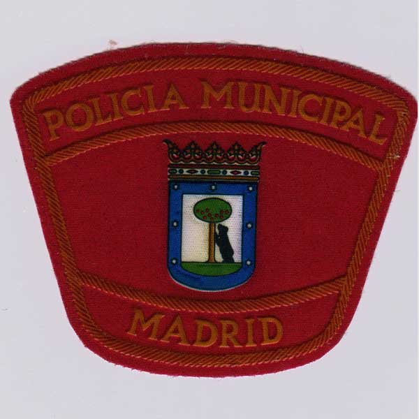 022R - Parche Brazo Policía Municipal Madrid (Tela fina y serigrafiado) Usado